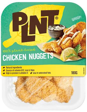 PLNT  100% PLANT BASED CHICKEN NUGGETS 180G