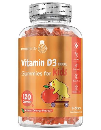 MAXMEDIX VITAMIN D3 1000 IU 120 GUMMIES KIDS | ORANGE FLAVOUR