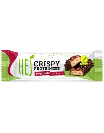 HEJ CRISPY VEGAN PROTEIN BAR 45G | CHOCOLATE AND RASPBERRY