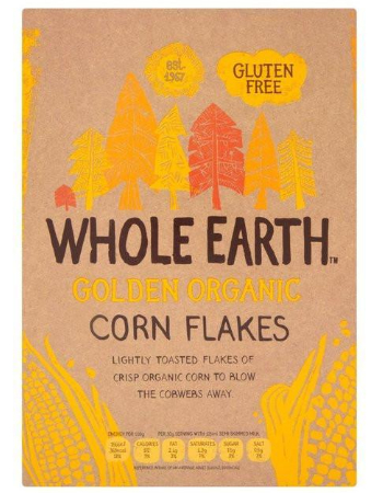 WHOLE EARTH GOLDEN ORGANIC CORN FLAKES 375G