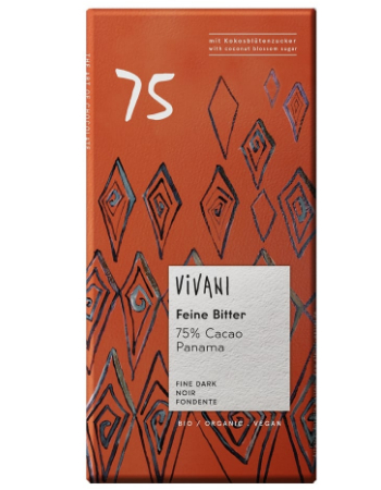 VIVANI 75% CACAO PANAMA 80G