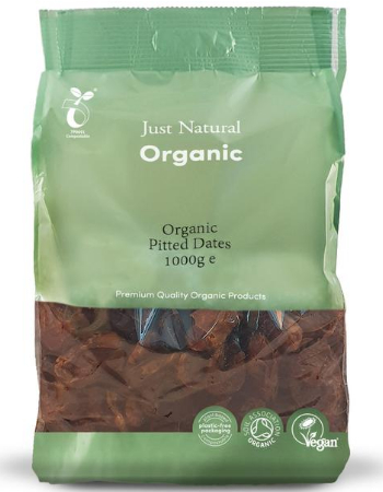 JUST NATURAL ORGANIC PITTED DATES 1KG