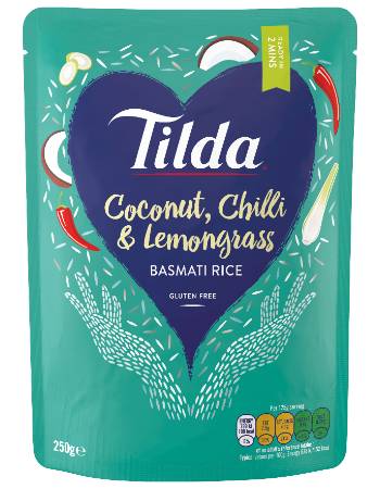 TILDA COCONUT CHILLI AND LEMONGRASS (PACK OF 3) 250G