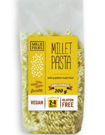 MILL & FOLKS MILLET PASTA FUSILLI 200G