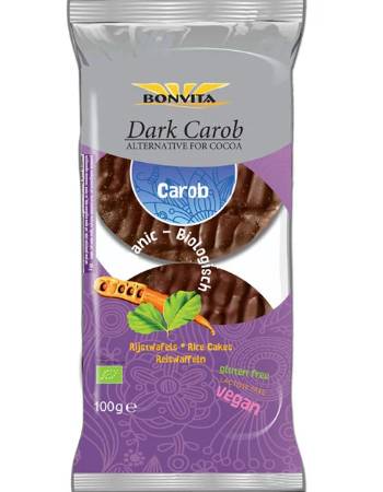 BONVITA RICE CAKES CAROB 100G