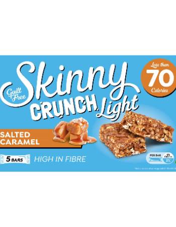 SKINNY CRUNCH LIGHT SALTED CARAMEL BARS (5 X 19G)