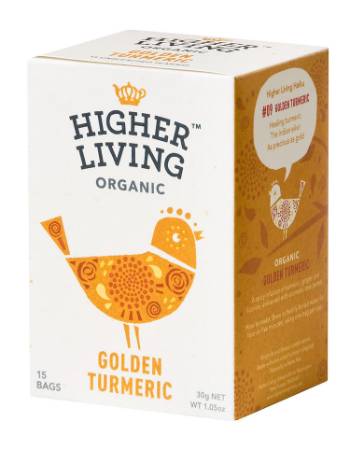 HIGHER LIVING ORGANIC GOLDEN TURMERIC TEA (15 BAGS)