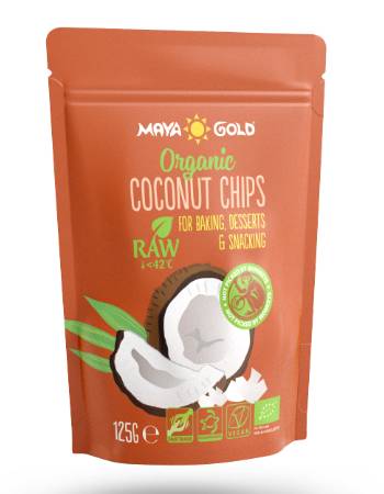 MAYA GOLD ORGANIC COCONUT CHIPS 125G