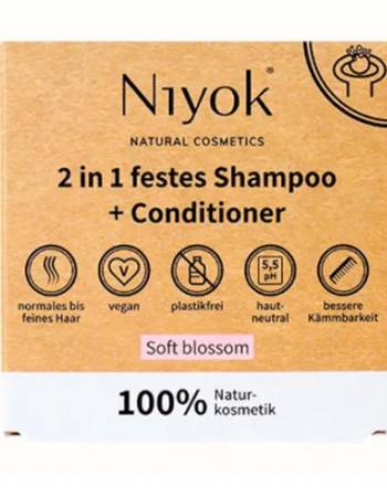 NIYOK 2 IN 1 SOLID SHAMPOO BAR & CONDITIONER SOFT BLOSSOM 80G