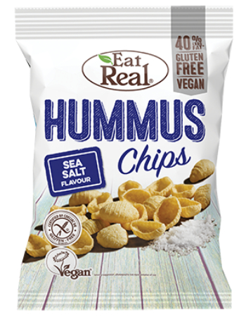 EAT REAL HUMMUS CHIPS SEA SALT 135G