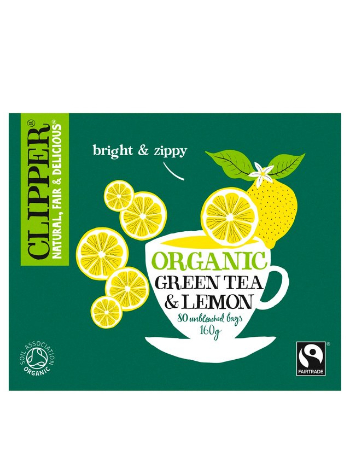 CLIPPER GREEN TEA AND LEMON 80 BAGS