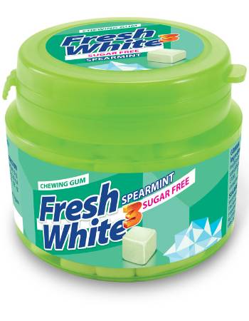 FRESH WHITE SUGAR FREE SPEARMINT CHEWING GUM