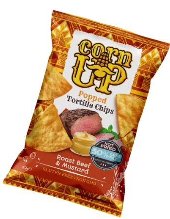 CORN UP TORTILLA 60G | ROAST BEEF & MUSTARD