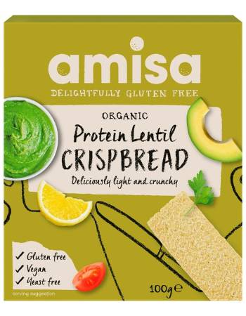 AMISA ORGANIC LENTIL CRISPBREAD 100G