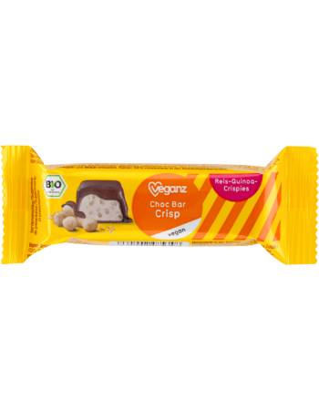 VEGANZ ORGANIC CHOCOLATE CRISP BAR 40G