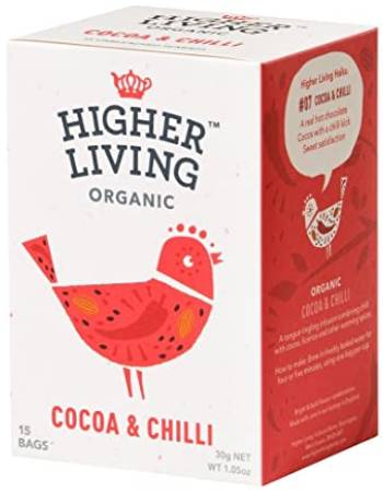 HIGHER LIVING ORGANIC COCOA CHILLI 15 BAGS