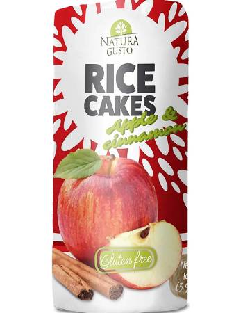 NATURA GUSTO APPLE & CINNAMON RICE CAKE 100G