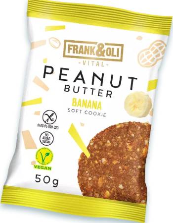 FRANK & OLI PEANUT BUTTER WITH BANANA SOFT COOKIE 50G