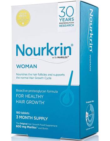 NOURKRIN WOMAN FOR HAIR GROWTH (180 TABLETS) | FREE NOURKRIN SHAMPOO & CONDITIONER