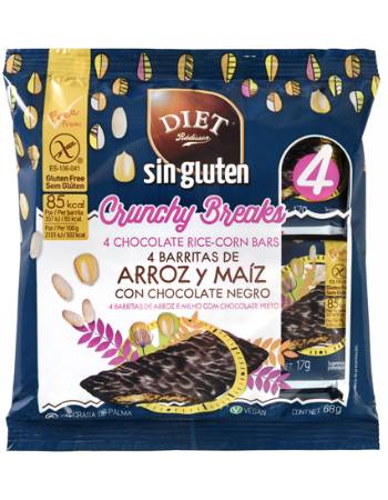 DIET RADISSON CRUNCHY BREAK CORN BARS WITH DARK CHOCOLATE