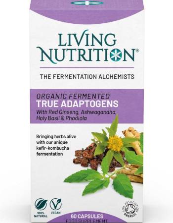 LIVING NUTRITION ORGANIC FERMENTED TRUE ADAPTOGENS 60 CAPSULES | STRESS RELIEF