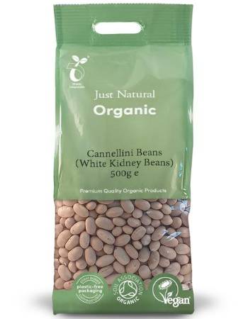 JUST NATURAL ORGANIC CANNELLINI BEANS 500G