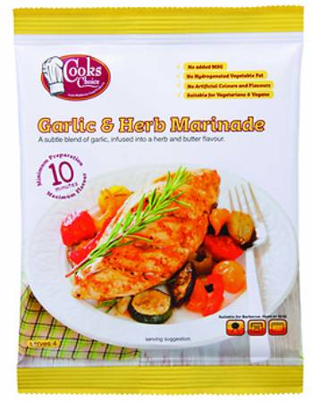 COOK'S CHOICE GARLIC & HERB MARINADE 60G