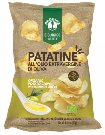 PROBIOS POTATO CHIPS WITH EXTRA VIRGIN OLIVE OIL 40G