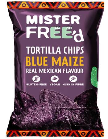 MISTER FREED TORTILLA CHIPS 135G | BLUE MAIZE