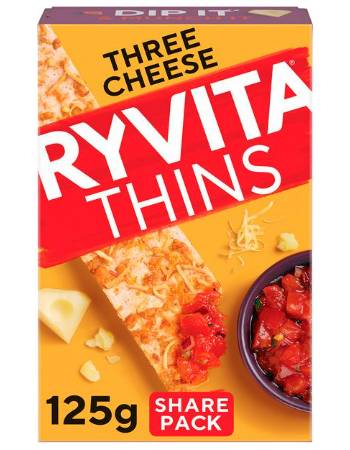 RYVITA THINS THREE CHEESE 125G