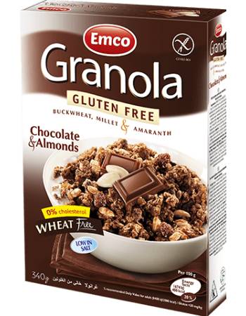 EMCO GRANOLA CHOCOLATE AND ALMONDS 340G BUY 1 GET 1 FREE