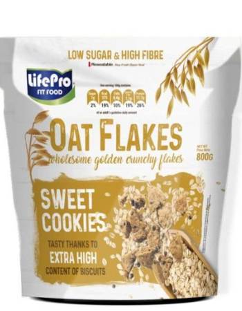 LIFE PRO OAT FLAKES SWEET COOKIE 800G