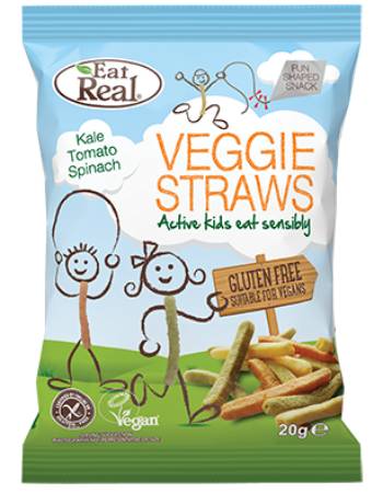 EAT REAL KIDS VEGGIE STRAWS 20G