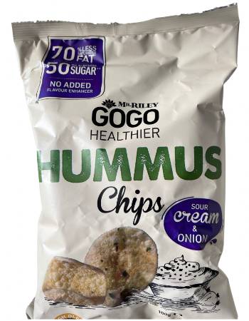 MR RILEY GOGO HEALTHIER HUMMUS SOUR CREAM AND ONION 100G