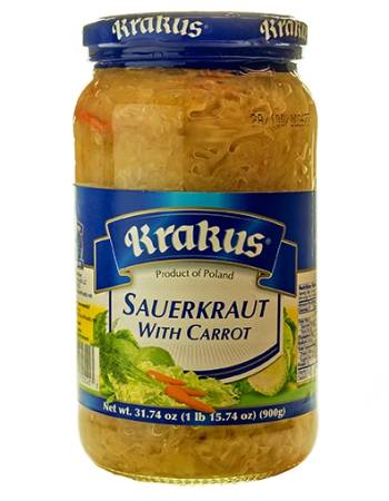 KRAKUS SAUERKRAUT WITH CARROT 900G