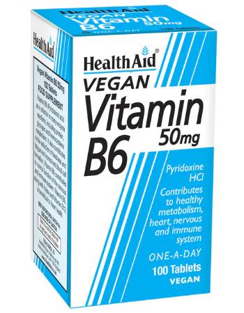 HEALTH AID VITAMIN B6 50MG 100 TABLETS