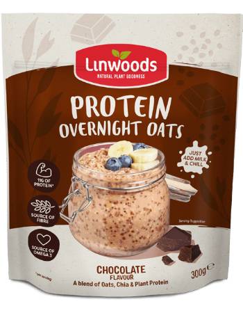 LINWOODS PROTEIN OVERNIGHT OATS CHOCOALTE 300G