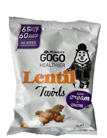 MR RILEY GOGO HEALTHIER LENTIL SOUR CREAM AND ONION 35G