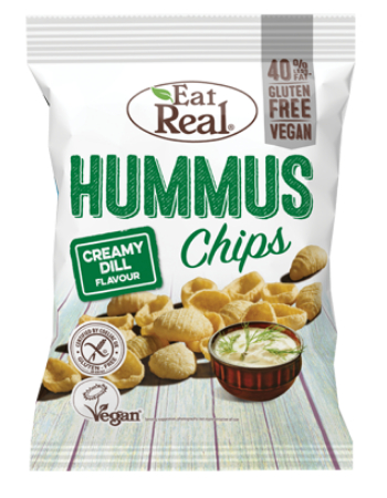 EAT REAL HUMMUS CHIPS CREAMY DILL 135G