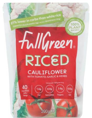 FULL GREEN CAULIFLOWER RICE WITH TOMATO GARLIC & HERBS 200G