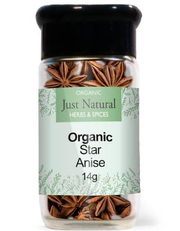 JUST NATURAL HERBS WHOLE ANISE STAR 14G
