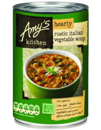 AMY'S ORGANIC RUSTIC ITALIAN VEGETABLE SOUP 397G