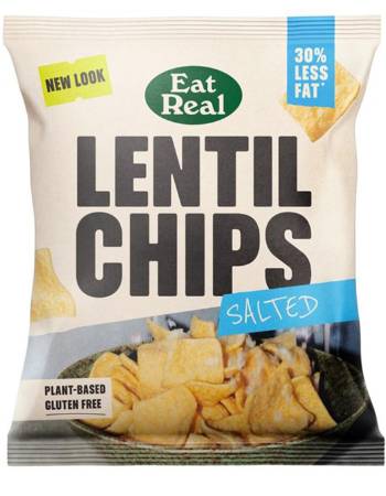 EAT REAL LENTIL CHIPS SEA SALT 80G