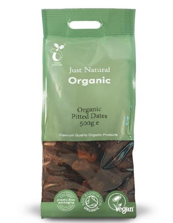 JUST NATURAL ORGANIC PITTED DATES 500G