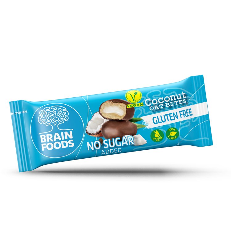 BRAIN FOODS COCONUT OAT BITES 44G