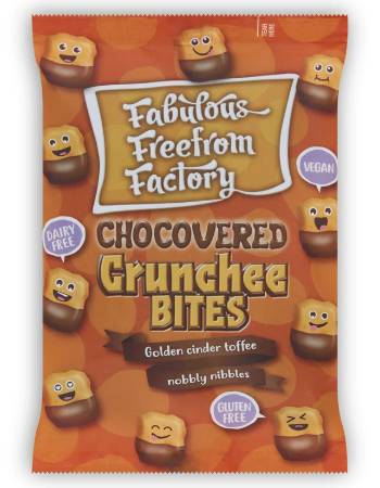 FABULOUS FREE FROM FACTORY CHOCOVERED CRUNCHEE BITES 65G
