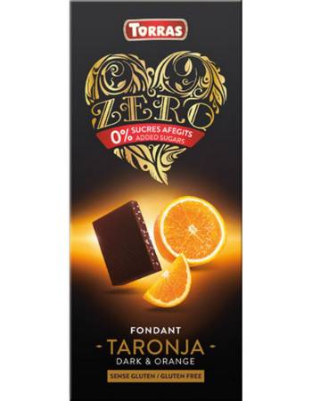 TORRAS ZERO DARK CHOCOLATE ORANGE 125G