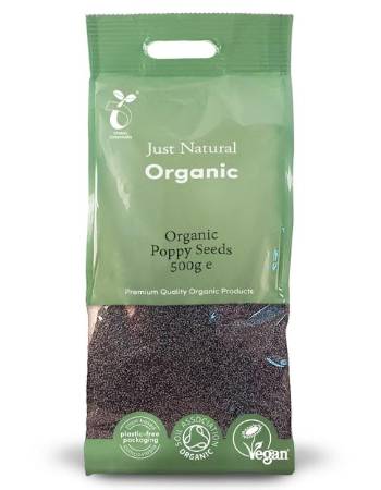 JUST NATURAL ORGANIC POPPY SEED 500G