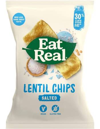 EAT REAL LENTIL CHIPS SEA SALT 80G