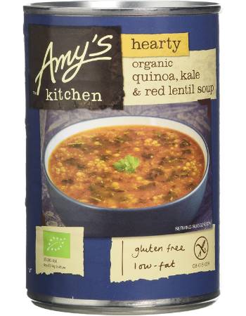 AMY'S ORGANIC QUINOA KALE & RED LENTIL SOUP 408G